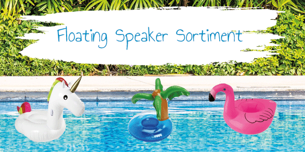 SBS Floating Speaker Einhorn Palme Flamingo